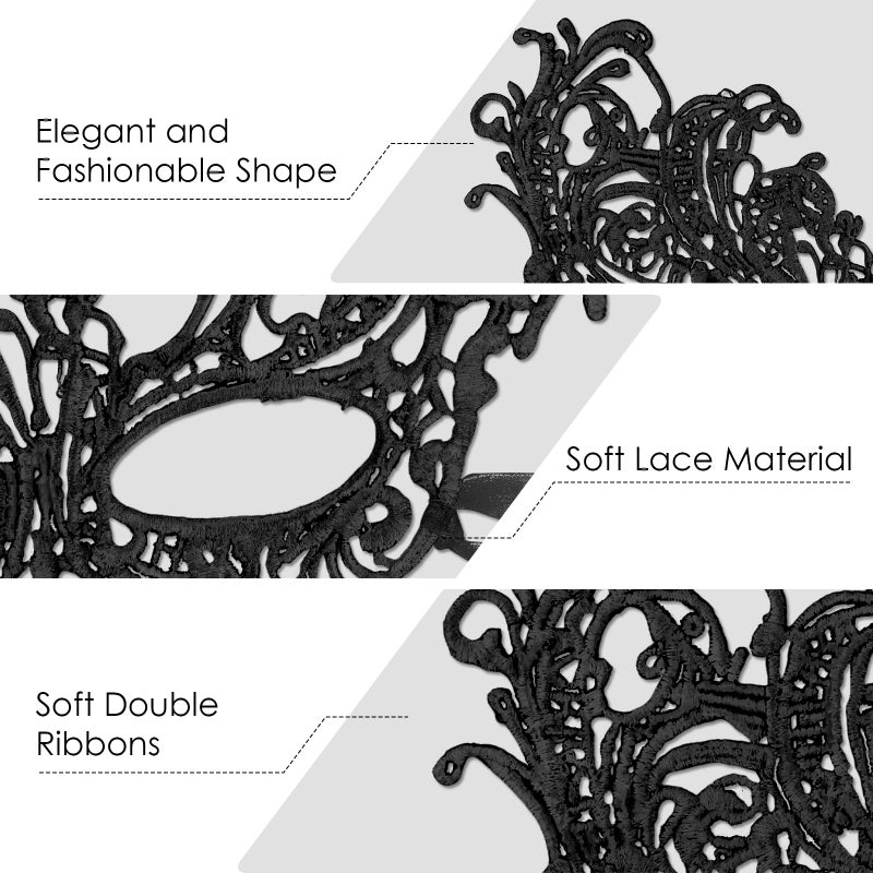 Exlinonline Lace Masquerade Mask for Women Adult,Soft Gentle Material,Specially For Costume,Thememed Party - Image 2